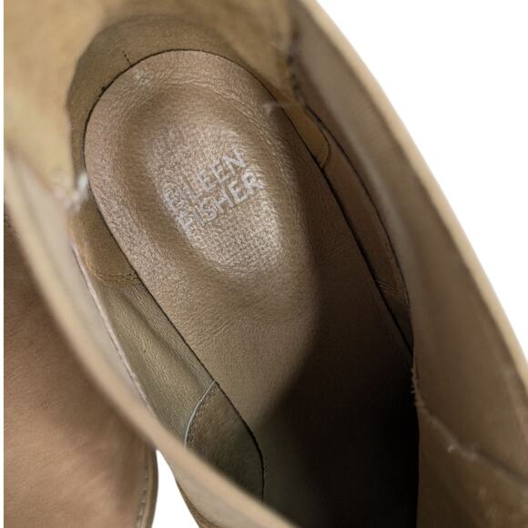 Eileen Fisher Ankle Boots Chelsea 8 Blink Tumbled Nubuck Booties - Picture 12 of 13